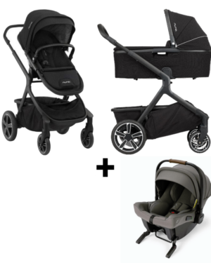 SET | Kinderwagen Nuna Demi Grow Caviar + Autostoel Nuna Pipa Urbn Granite