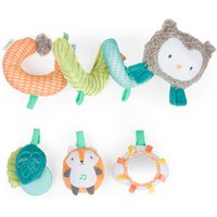 Productgegevens: Leeftijd: vanaf 0 maanden Friends Ingenuity Met de Nally & spiraal speelboog kan je baby kennismaken met de favoriete boswezens van ! Onderweg? Geen probleem! Design De zachte spiraalvorm van Nally