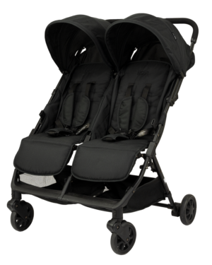 Duobuggy Novi Baby® Foss Go All Black + 2 x Voetenzak Cozy Cloud Go Dark Grey